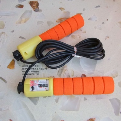 青島暢游文體用品 批發(fā)供應(yīng)記數(shù)跳繩、比賽跳繩，計(jì)數(shù)橡膠繩海綿柄學(xué)生學(xué)校首選